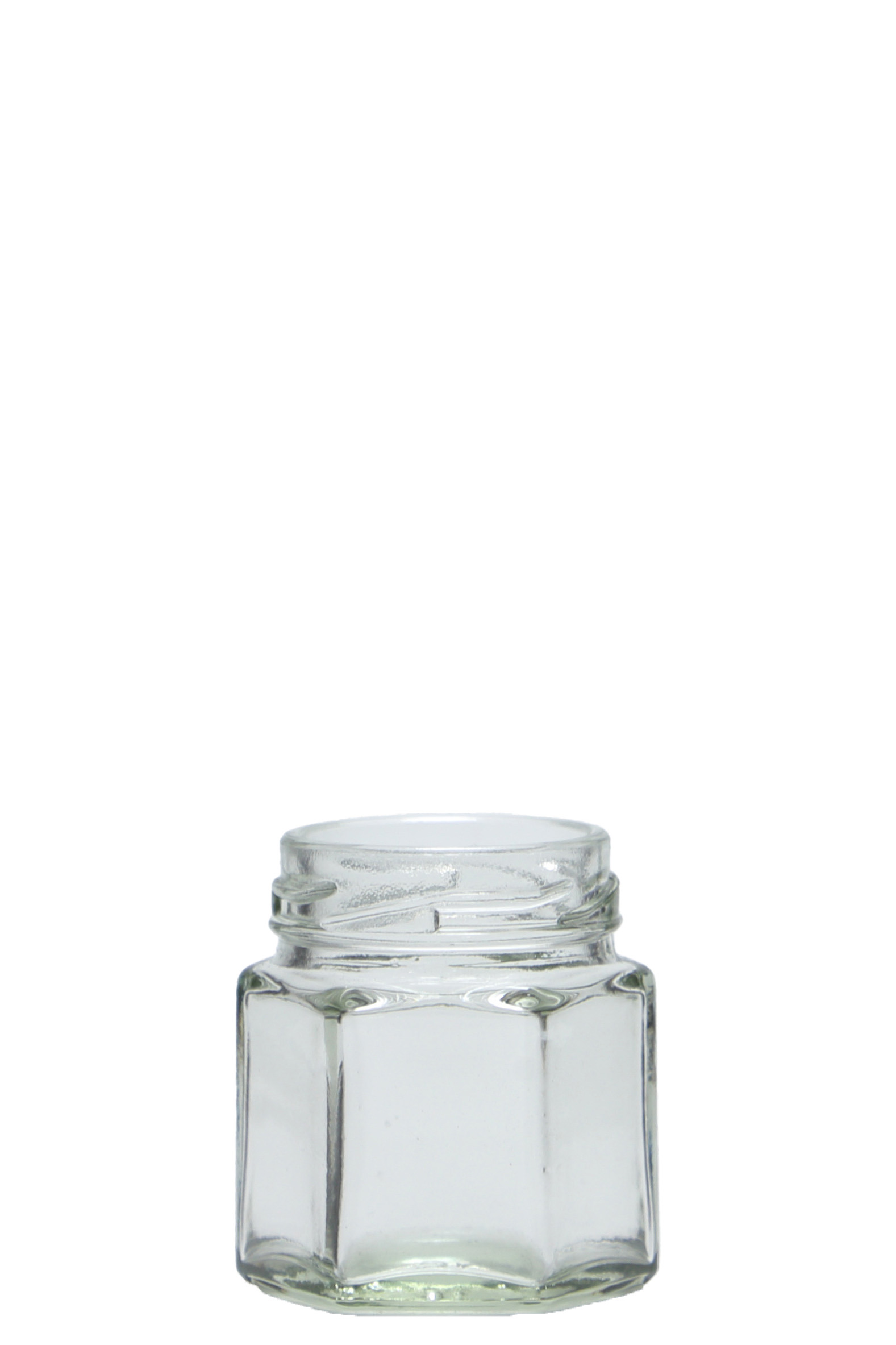 12 oz (375 ml) Oval Hexagon Glass Jar with Gold Lid